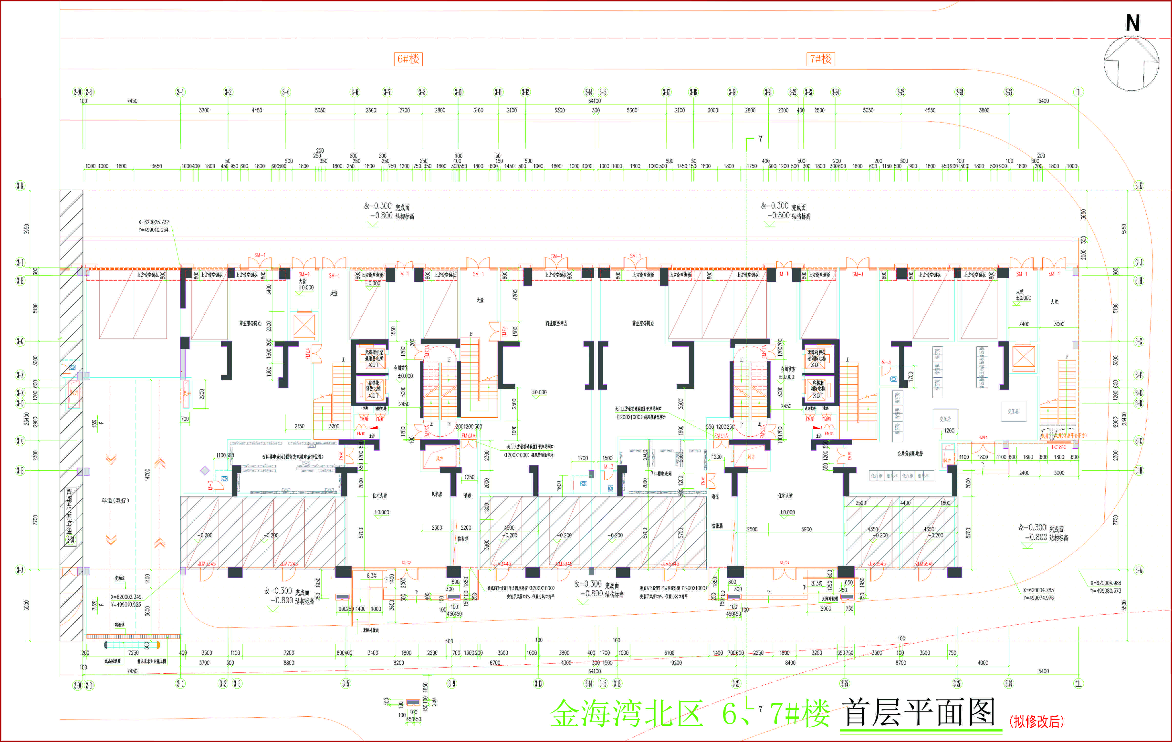 金海灣北區(qū)6、7#樓首層平面圖（擬修改后）.jpg