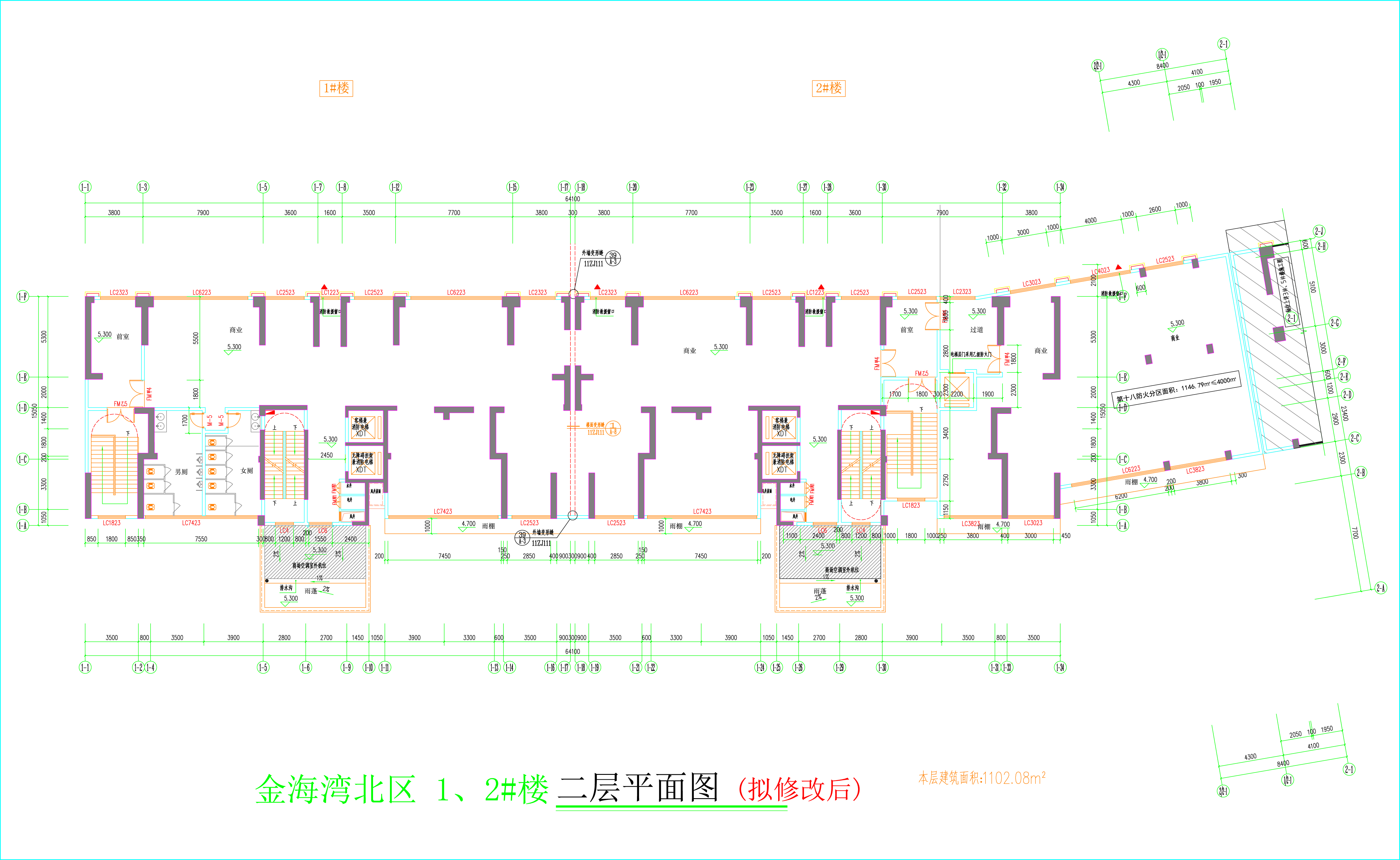 金海灣北區(qū)1、2#樓_二層平面圖（擬修改后）.jpg